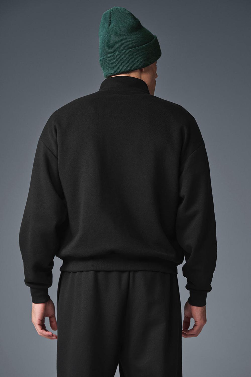 Black Men Alo Yoga Accolade 1/4 Zip Pullover | Australia  60875-MYET