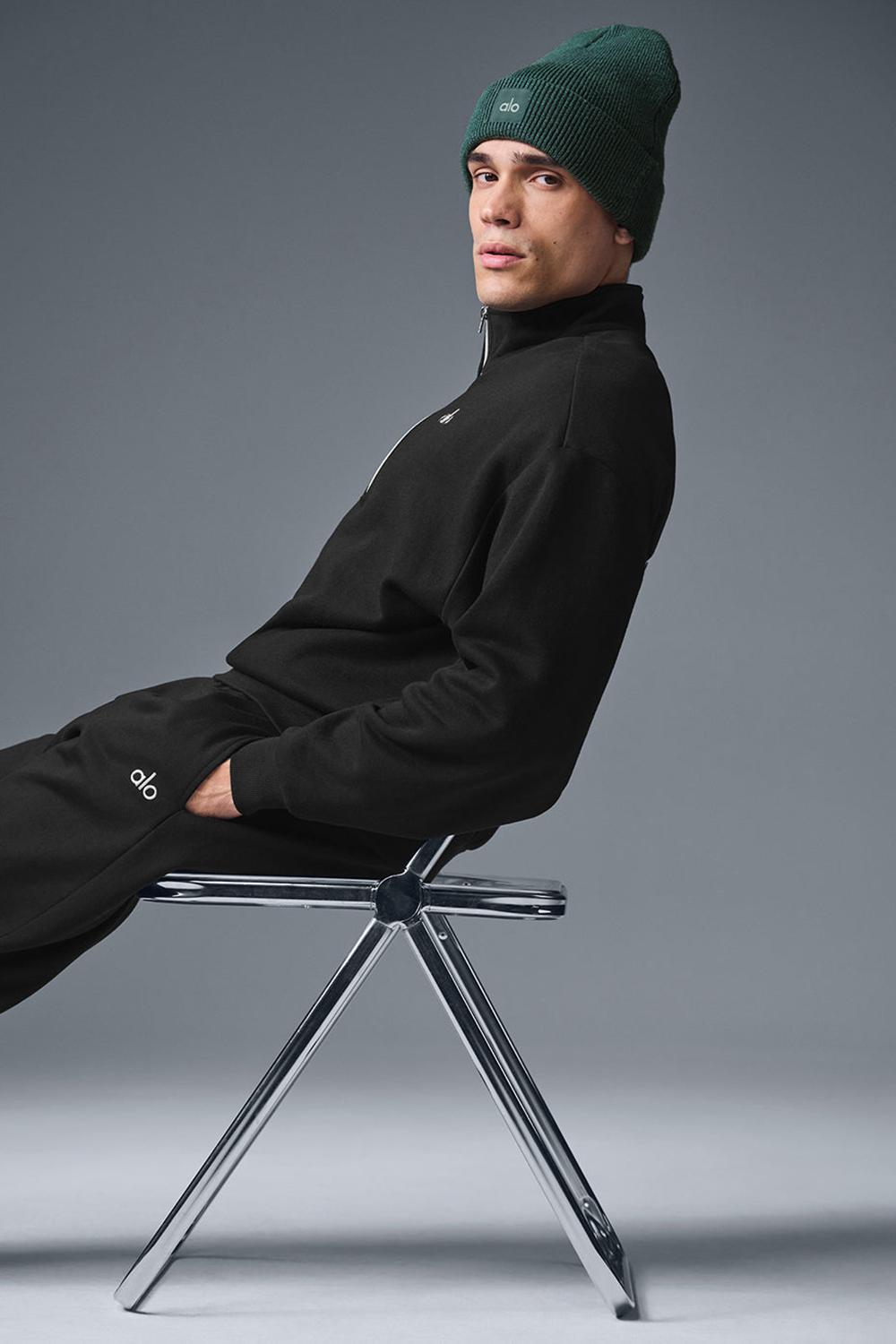 Black Men Alo Yoga Accolade 1/4 Zip Pullover | Australia  60875-MYET