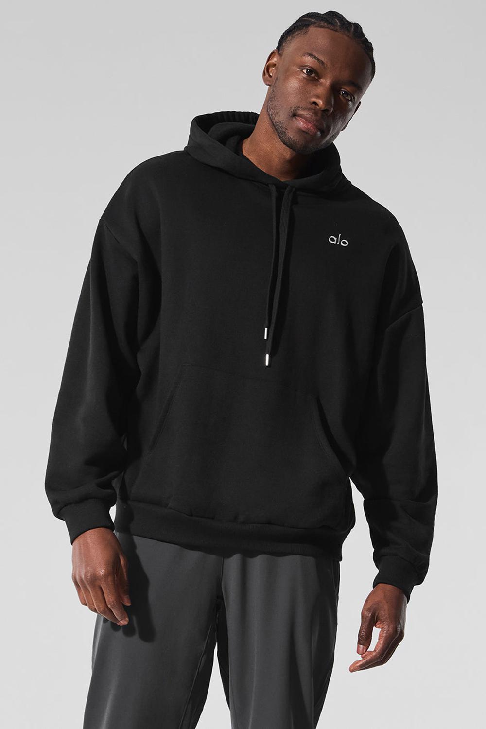 Black Men Alo Yoga Accolade Hoodie | Australia  62308-LIXF