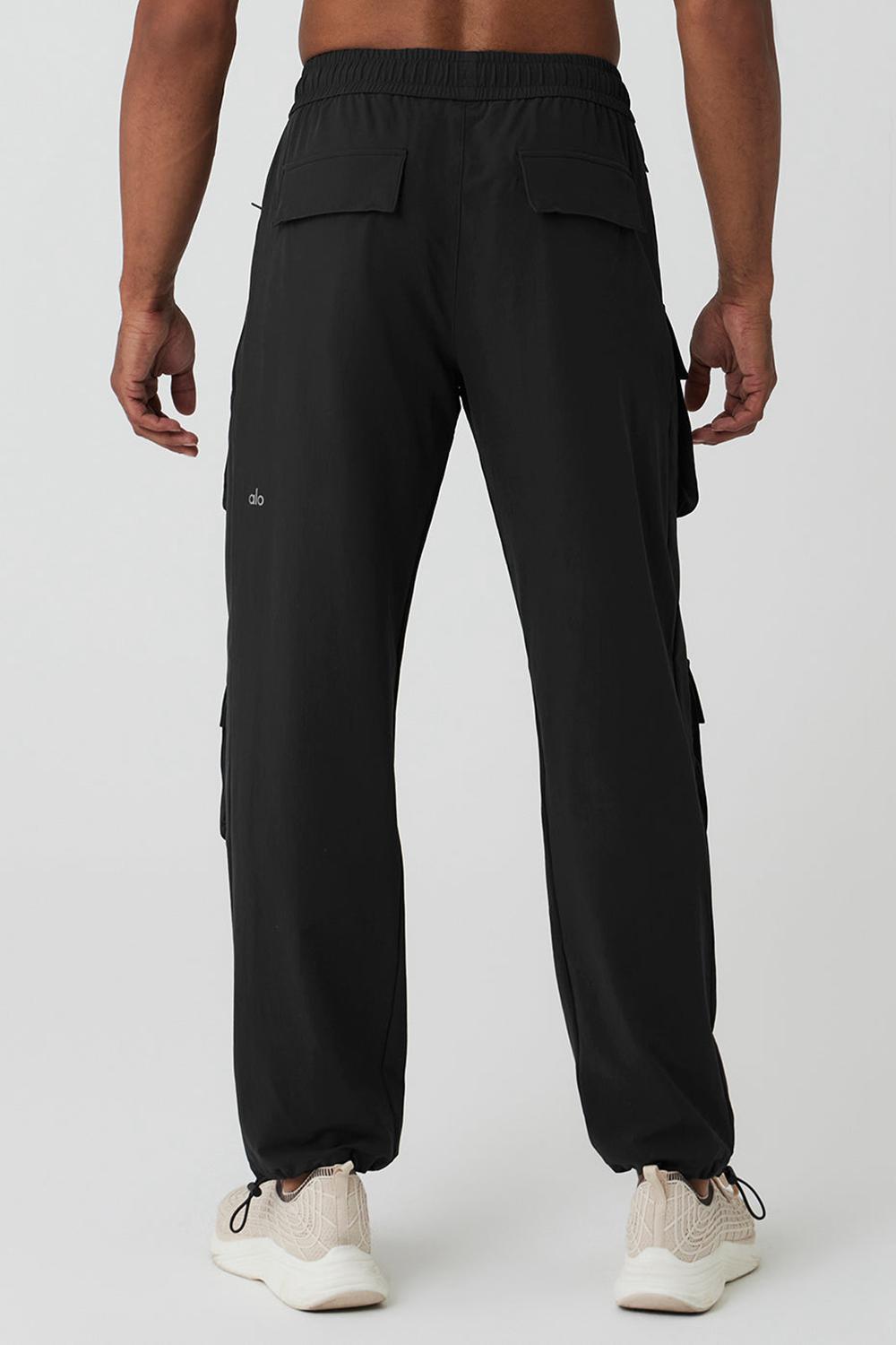Black Men Alo Yoga Cargo Venture Pant | Australia  83597-WLJD