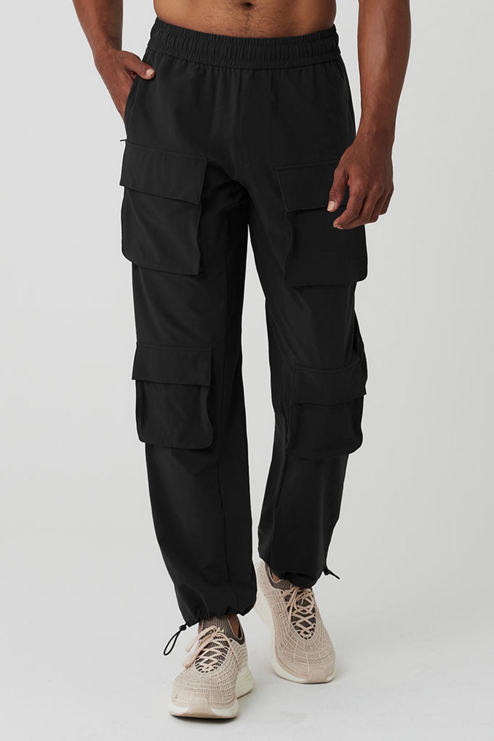 Black Men Alo Yoga Cargo Venture Pant | Australia  83597-WLJD