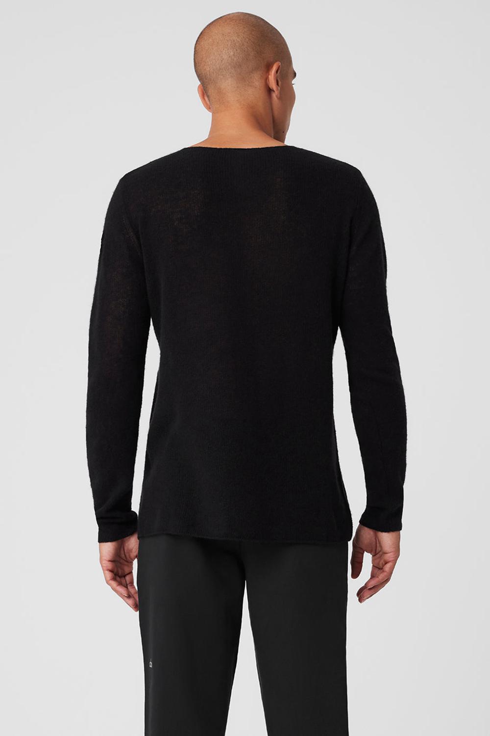 Black Men Alo Yoga Cashmere Reform Long Sleeve | Australia  63187-QMZE