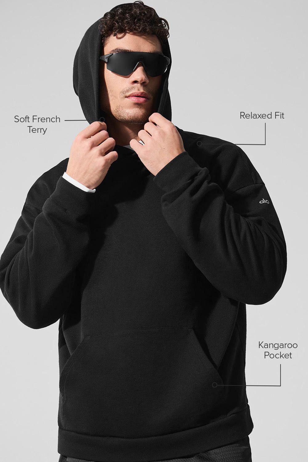Black Men Alo Yoga Chill Hoodie | Australia  14650-UVPD