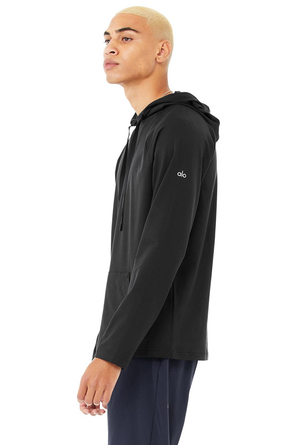 Black Men Alo Yoga Conquer Hoodie | Australia  95812-LZYO