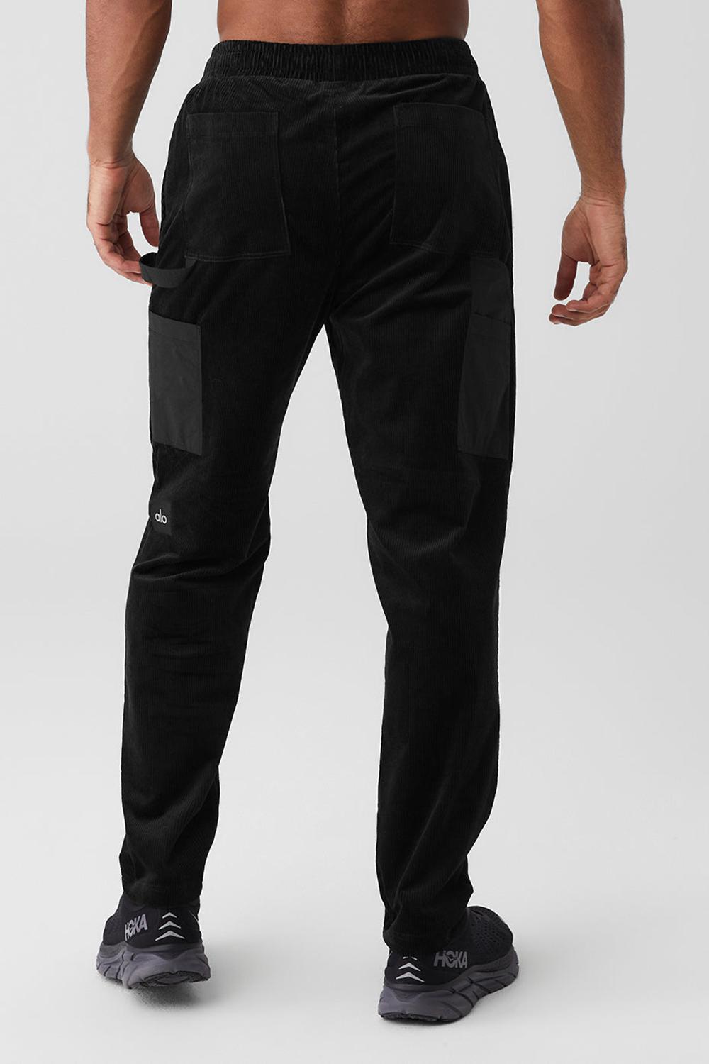 Black Men Alo Yoga Corduroy District Sweatpant | Australia  64327-SUPR