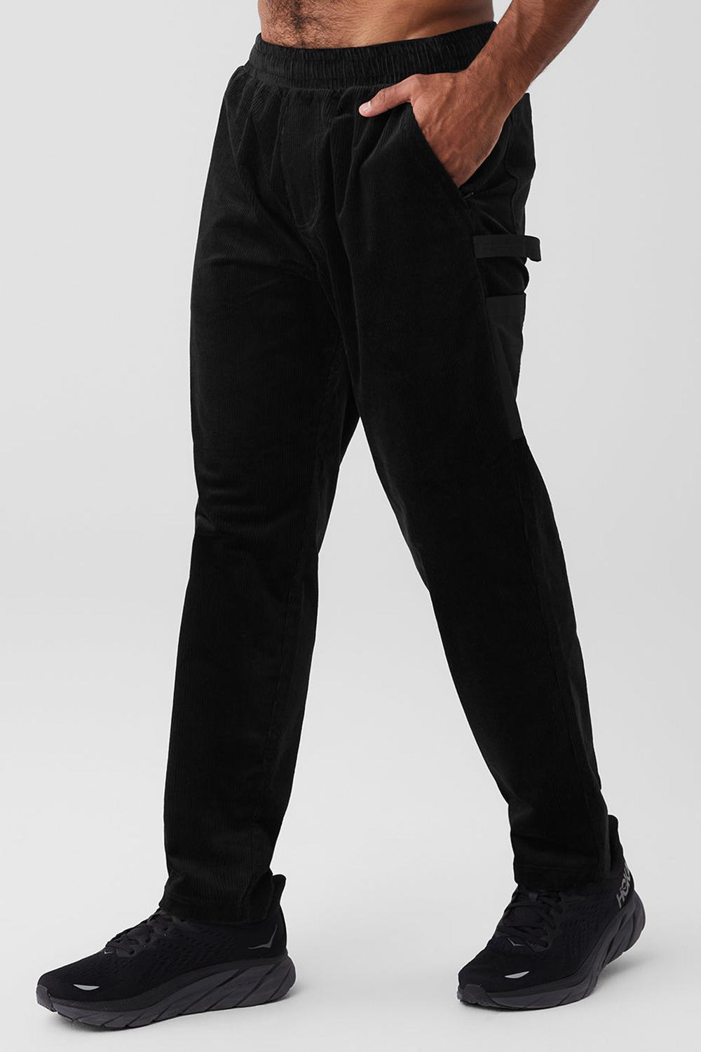 Black Men Alo Yoga Corduroy District Sweatpant | Australia  64327-SUPR