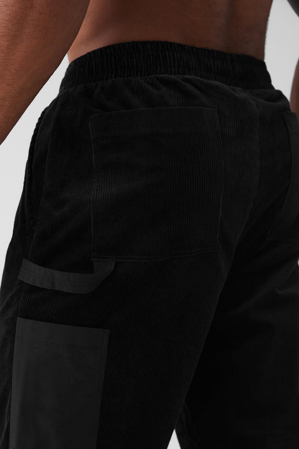Black Men Alo Yoga Corduroy District Sweatpant | Australia  64327-SUPR