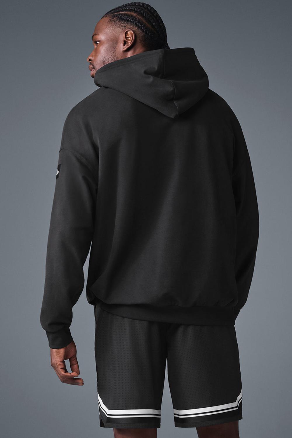 Black Men Alo Yoga Double Take Hoodie | Australia  25491-SXNA