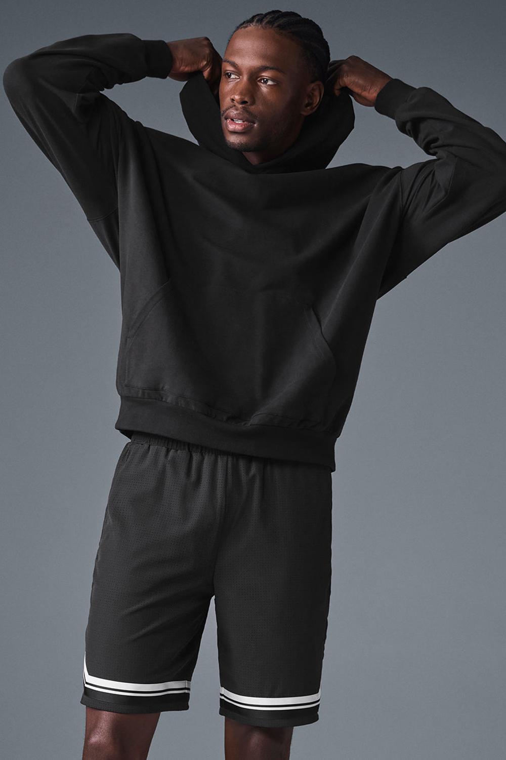 Black Men Alo Yoga Double Take Hoodie | Australia  25491-SXNA