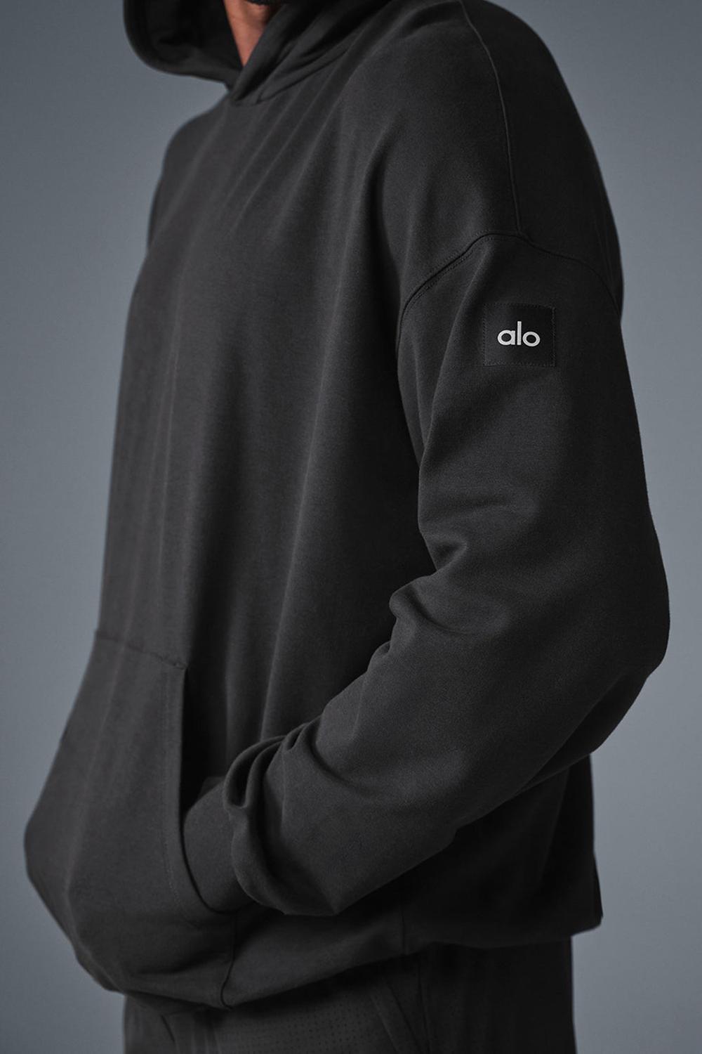 Black Men Alo Yoga Double Take Hoodie | Australia  25491-SXNA