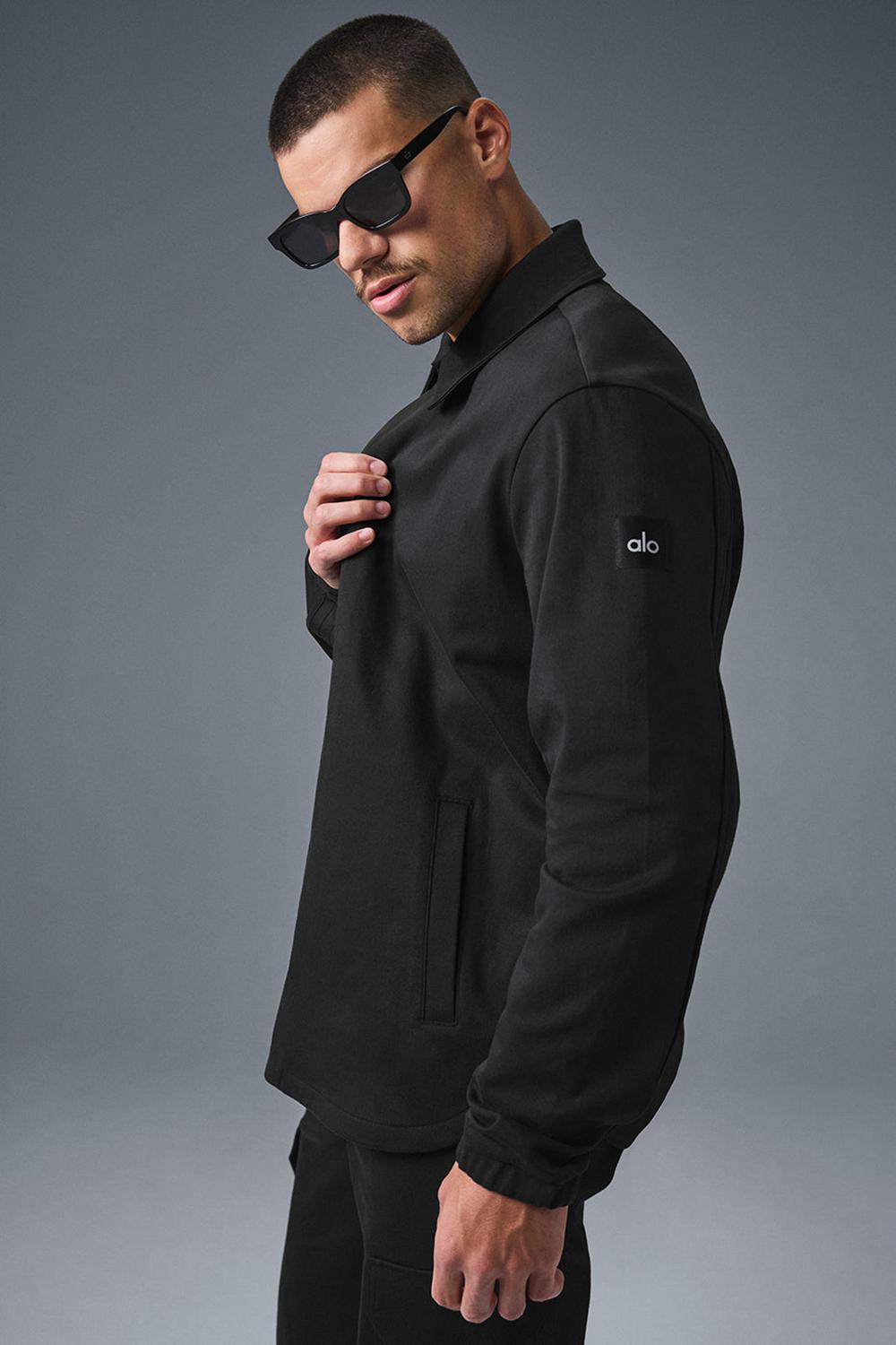 Black Men Alo Yoga Edition Sueded Jacket | Australia  82975-NPFC