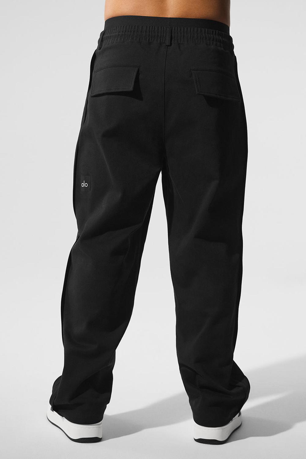 Black Men Alo Yoga Edition Sueded Straight Leg Pant | Australia  41895-MYVI