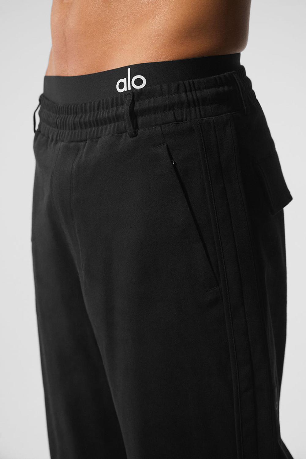 Black Men Alo Yoga Edition Sueded Straight Leg Pant | Australia  41895-MYVI