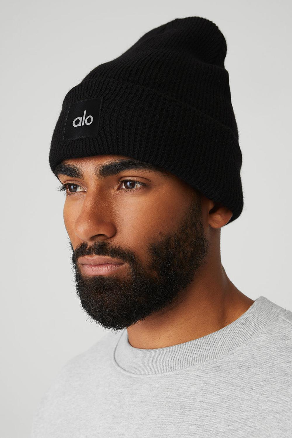 Black Men Alo Yoga Everyday Beanie | Australia  69204-NAML