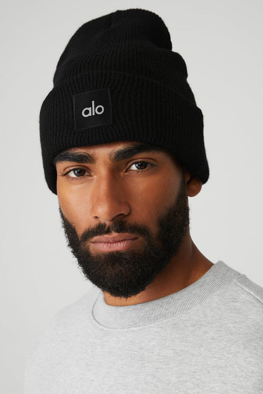 Black Men Alo Yoga Everyday Beanie | Australia  69204-NAML