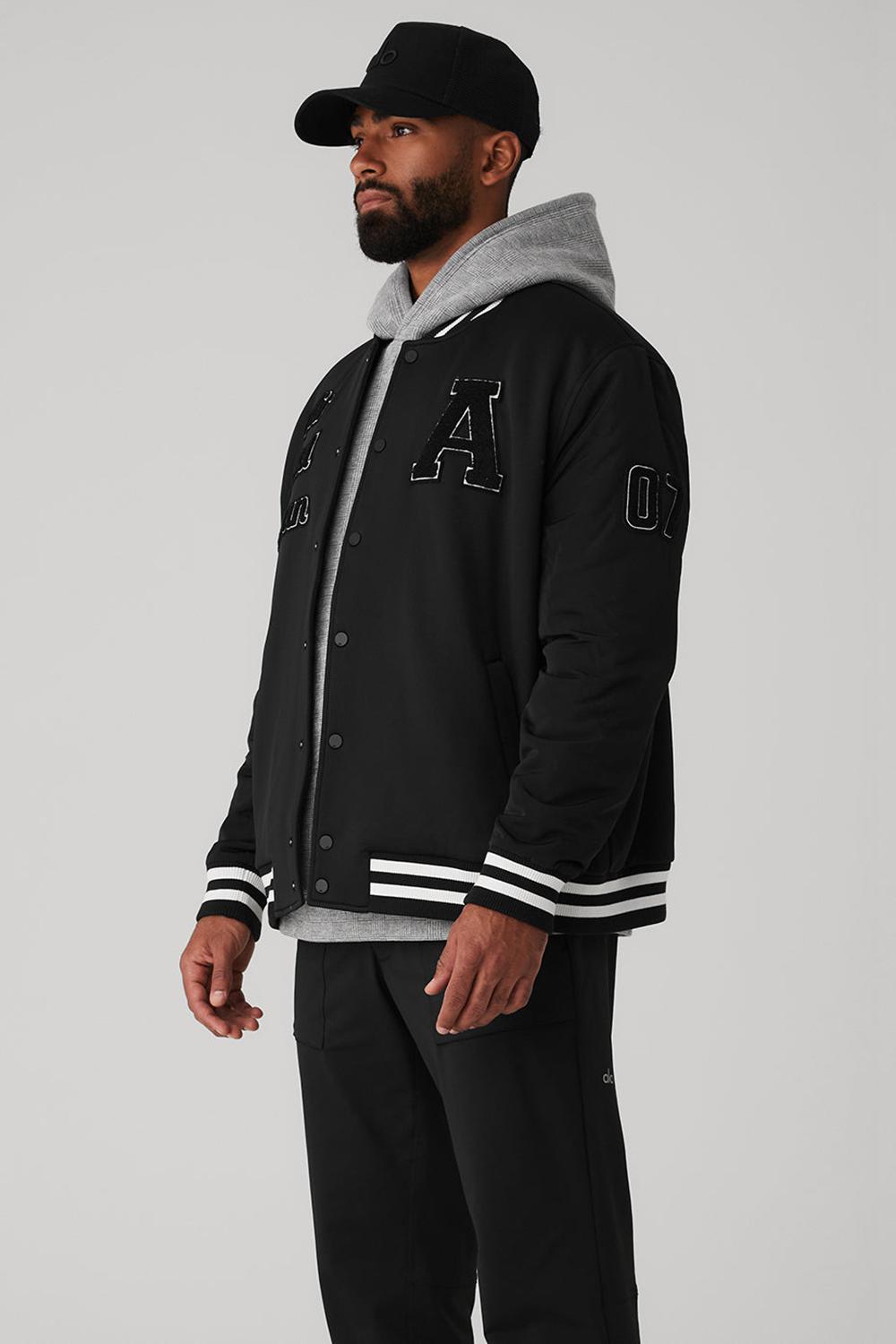 Black Men Alo Yoga G.O.A.T Jacket | Australia  49871-MJAW