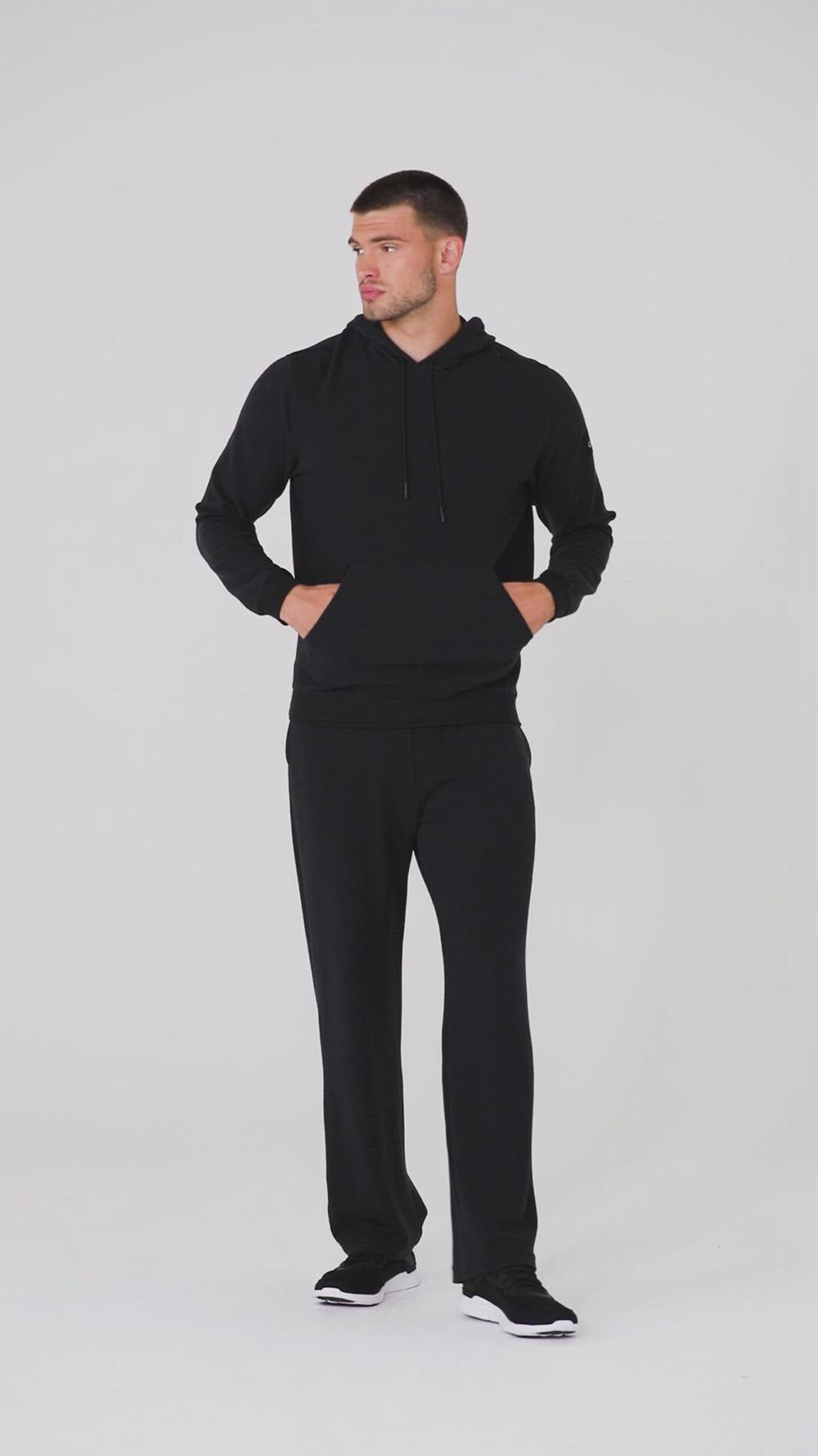 Black Men Alo Yoga Micro Waffle Fast Break Hoodie | Australia  92160-TYHN