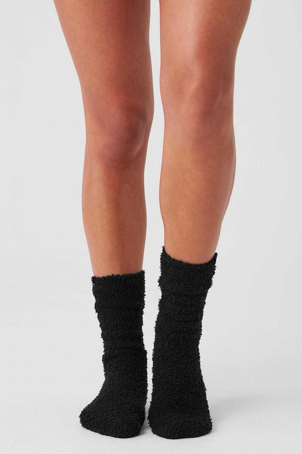 Black Men Alo Yoga Plush Lush Sock | Australia  72345-FHBR