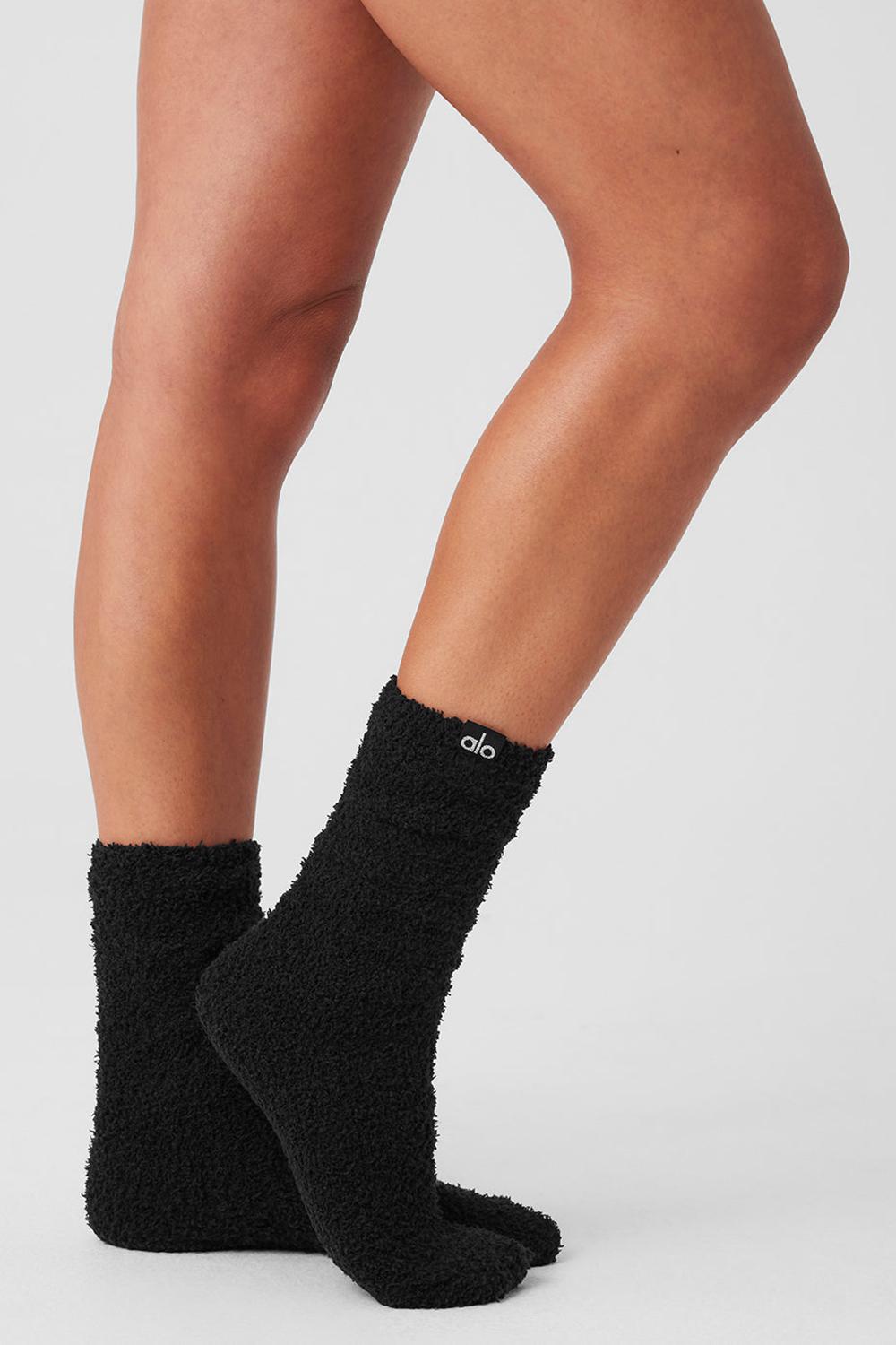 Black Men Alo Yoga Plush Lush Sock | Australia  72345-FHBR
