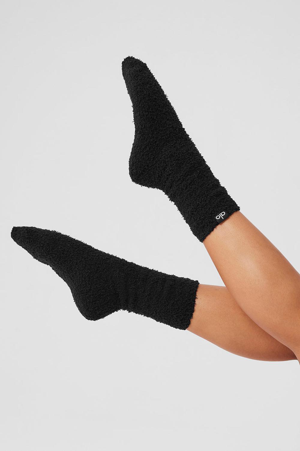 Black Men Alo Yoga Plush Lush Sock | Australia  72345-FHBR