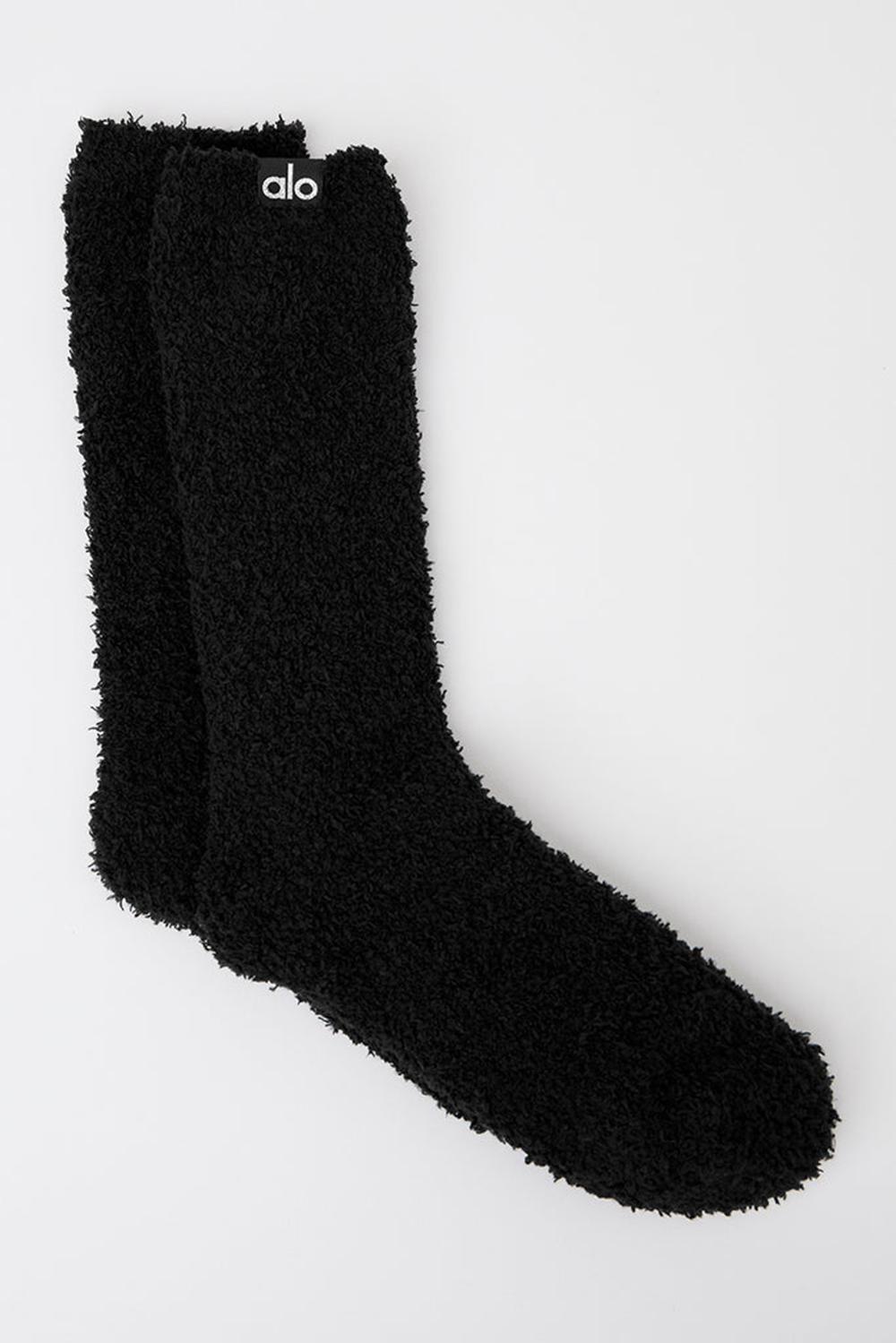 Black Men Alo Yoga Plush Lush Sock | Australia  72345-FHBR
