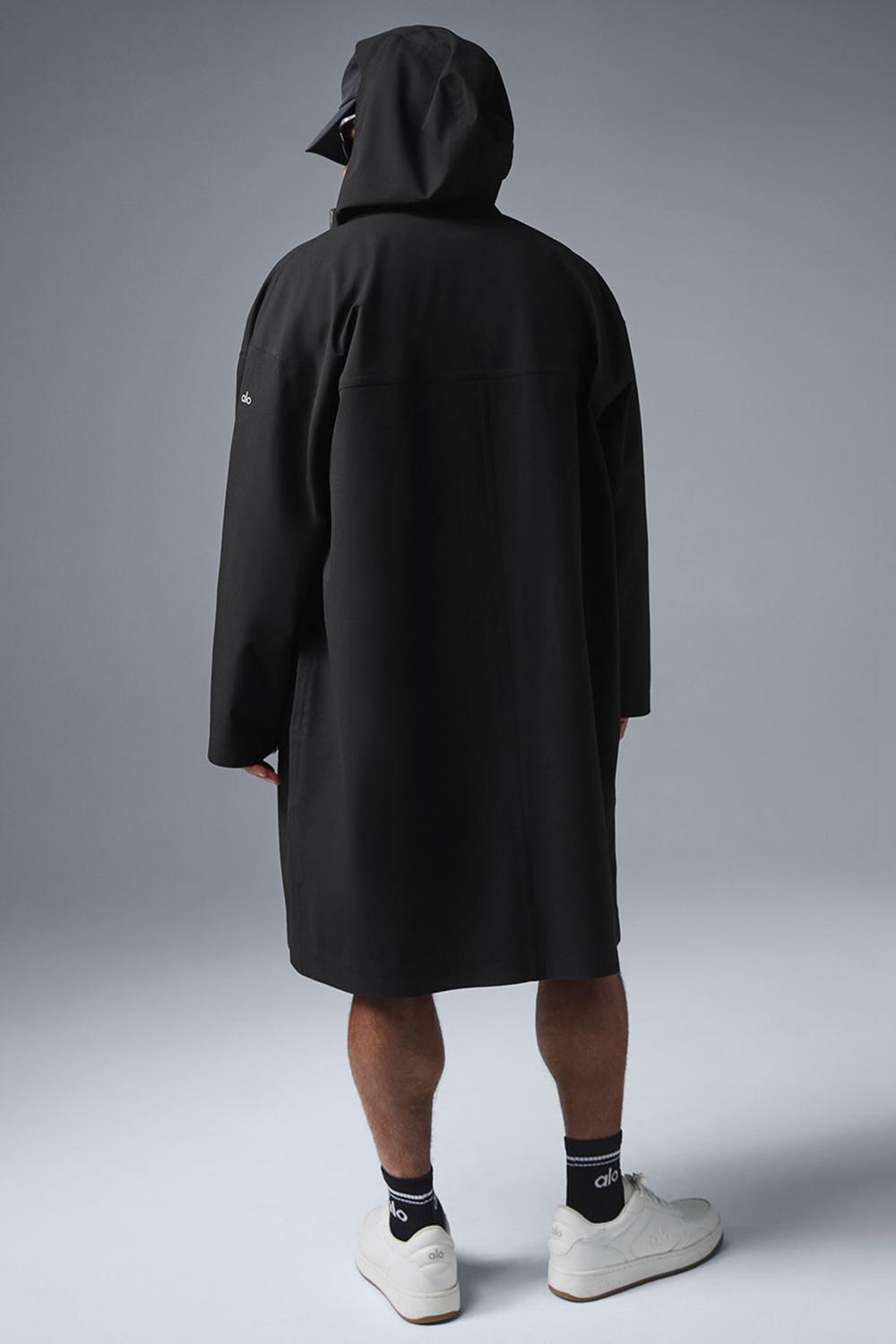 Black Men Alo Yoga Rain Or Shine Long Coat | Australia  47635-FXYH