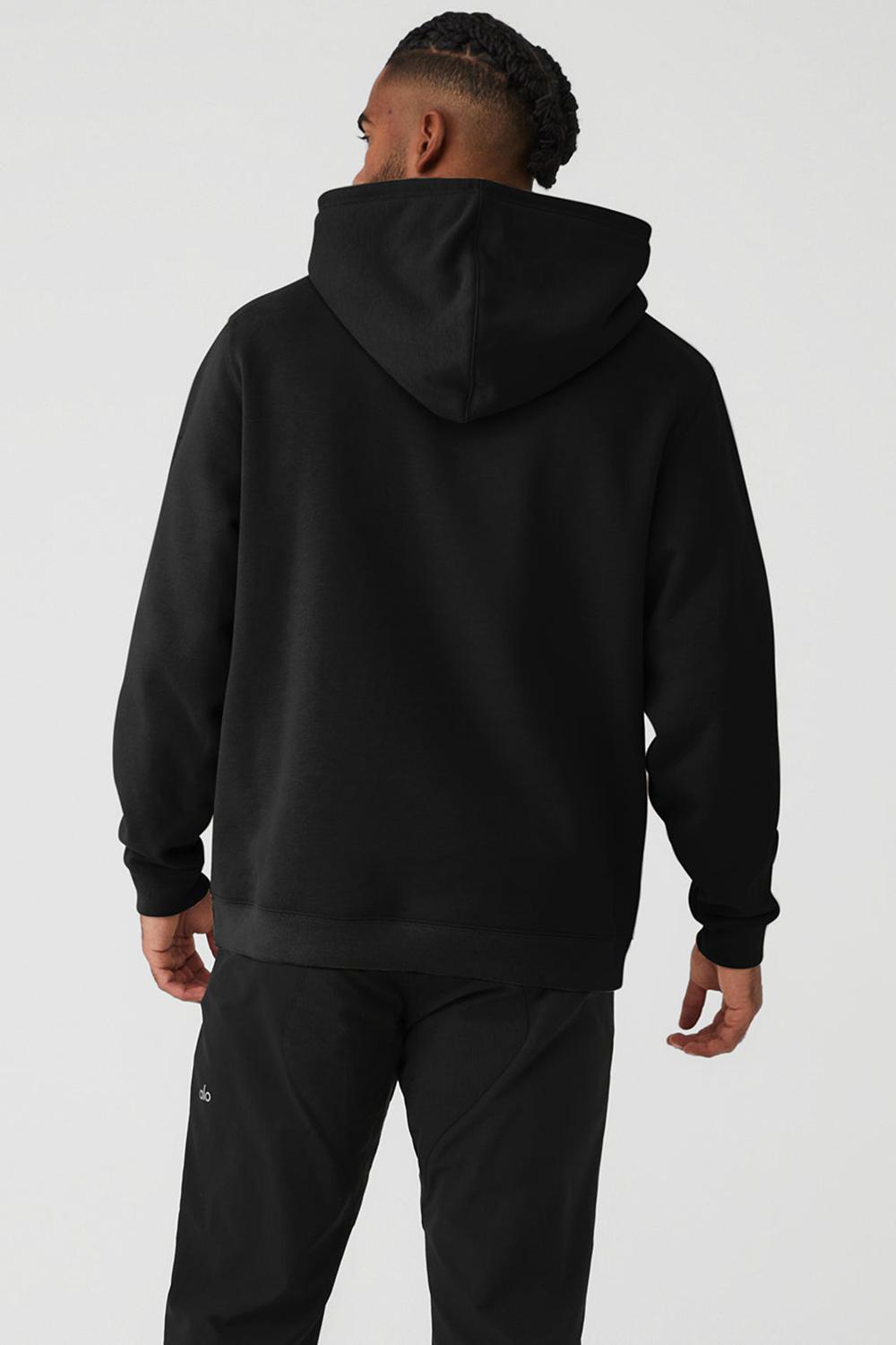 Black Men Alo Yoga Renown Heavy Weight Hoodie | Australia  91206-UJEH