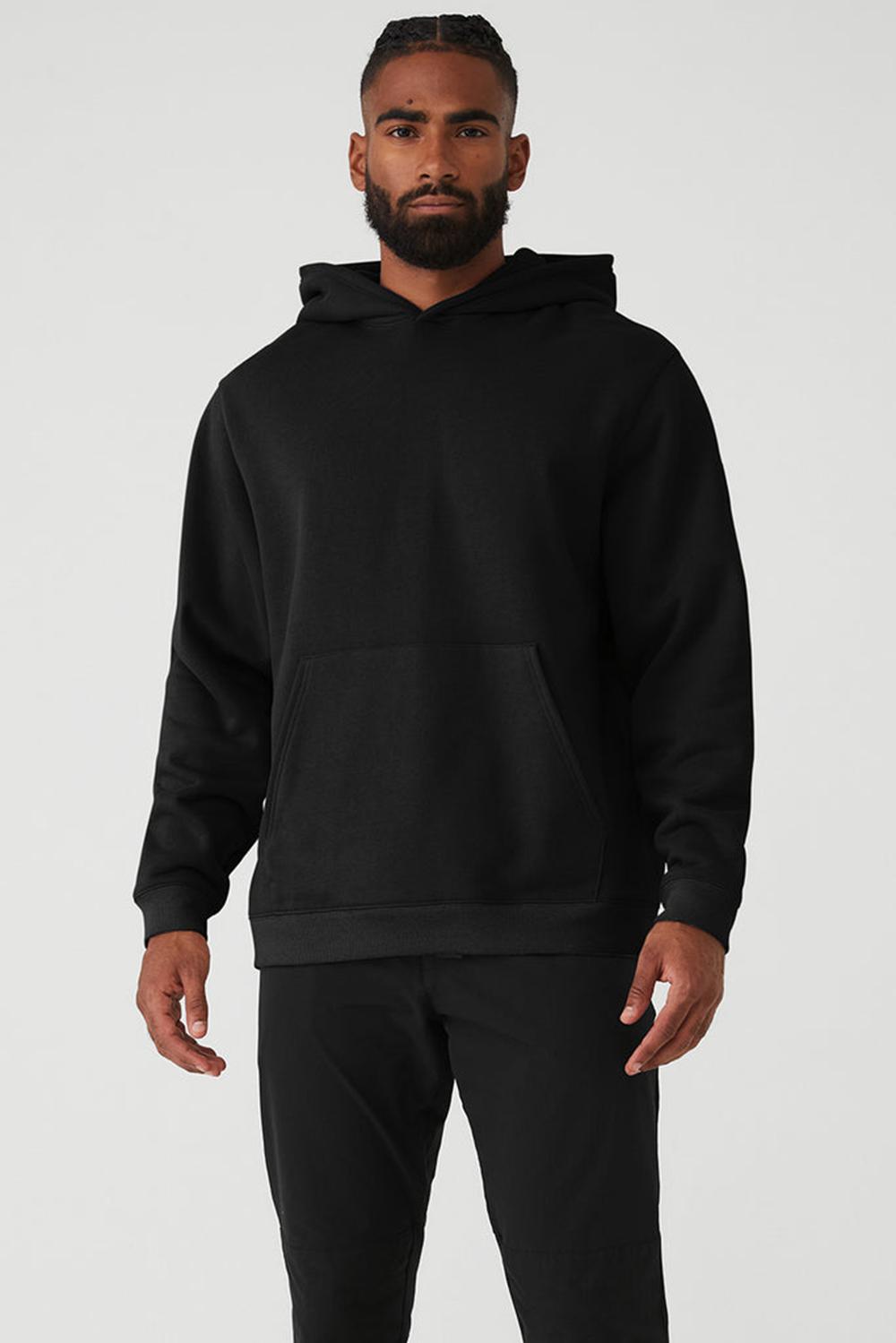 Black Men Alo Yoga Renown Heavy Weight Hoodie | Australia  91206-UJEH