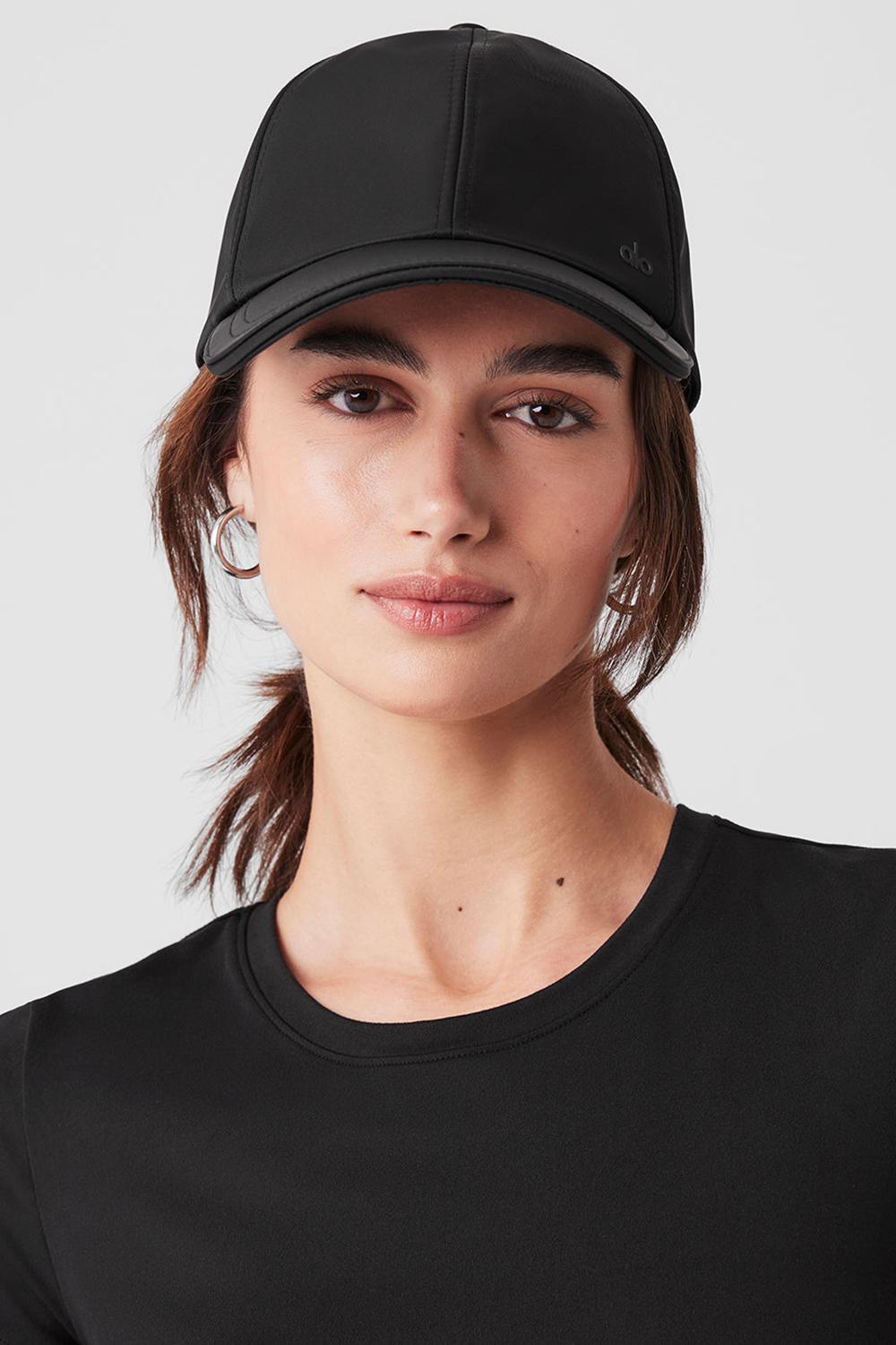 Black Men Alo Yoga Satin Off-Duty Cap | Australia  96347-HJOX
