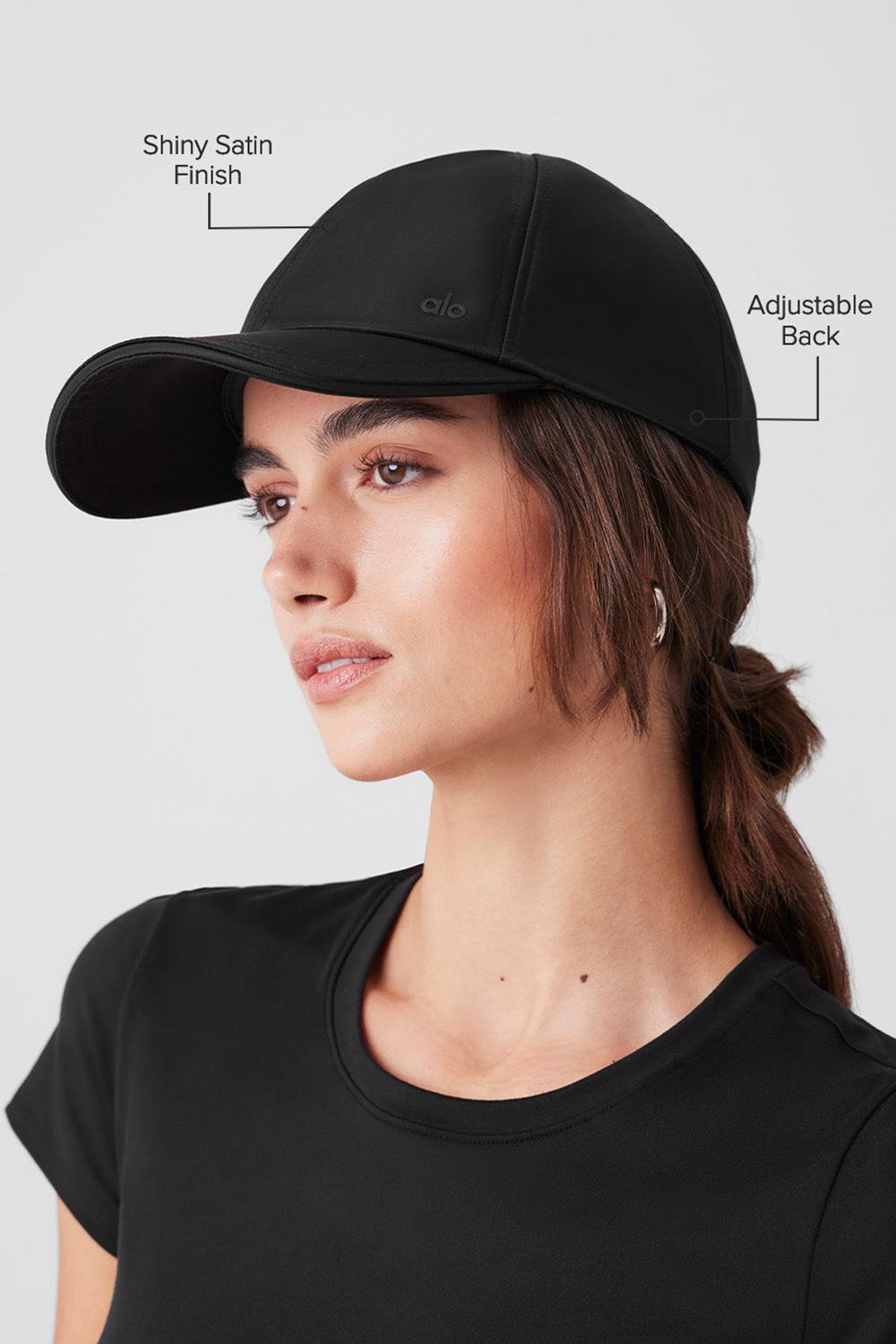 Black Men Alo Yoga Satin Off-Duty Cap | Australia  96347-HJOX