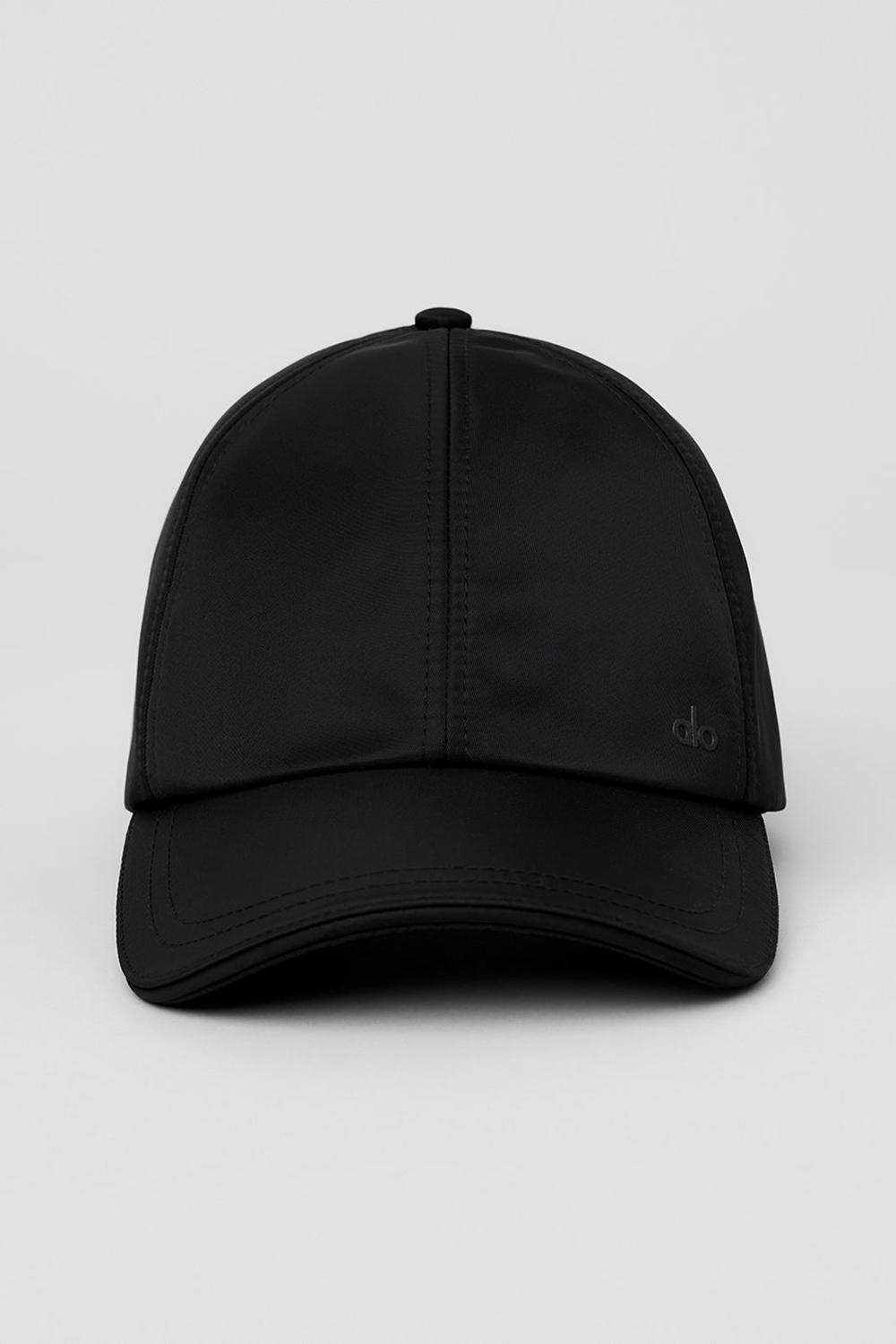 Black Men Alo Yoga Satin Off-Duty Cap | Australia  96347-HJOX