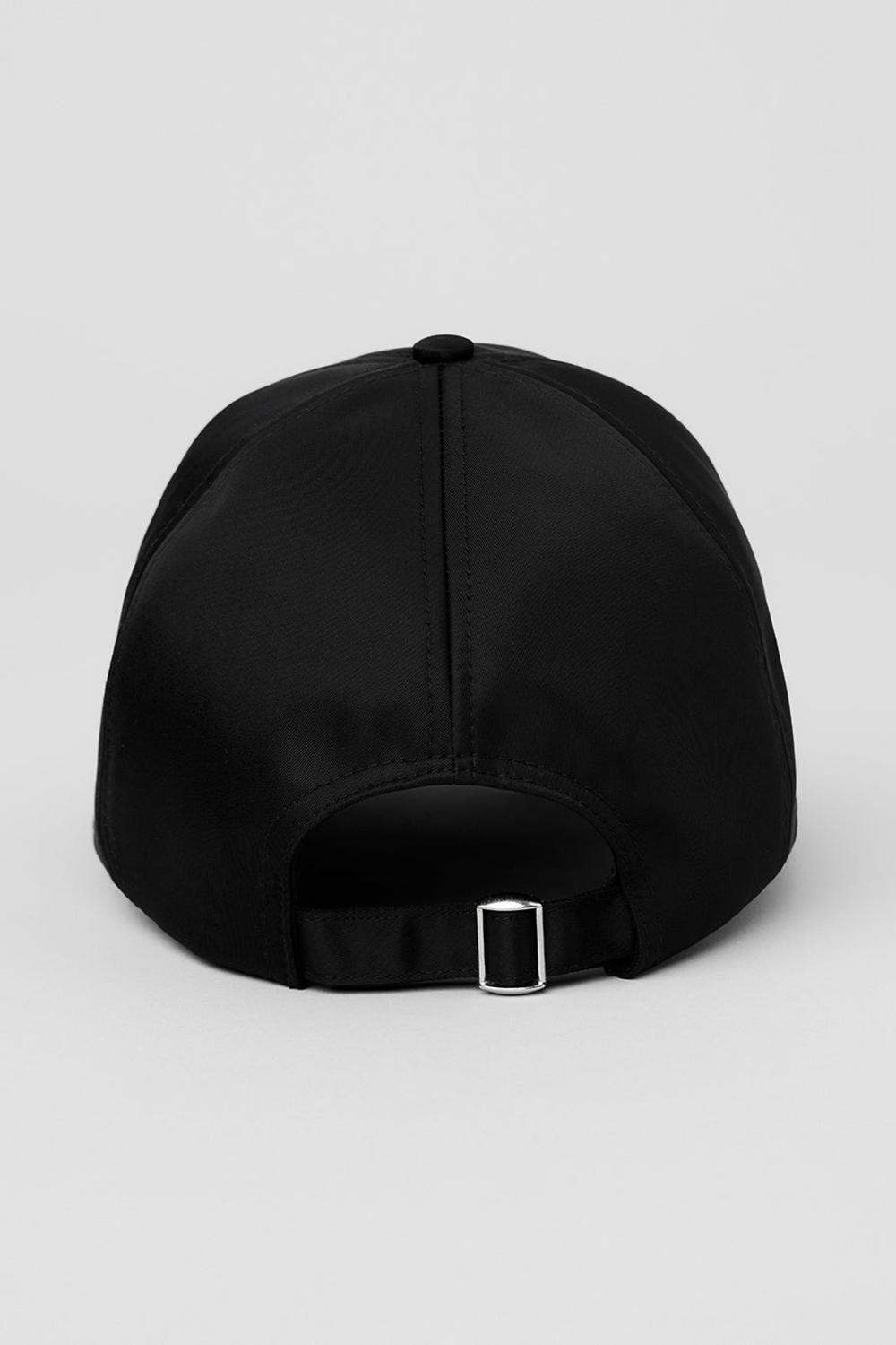 Black Men Alo Yoga Satin Off-Duty Cap | Australia  96347-HJOX
