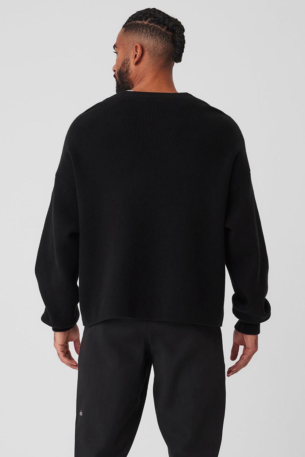 Black Men Alo Yoga Scholar Cardigan Sweater | Australia  12546-VOCX