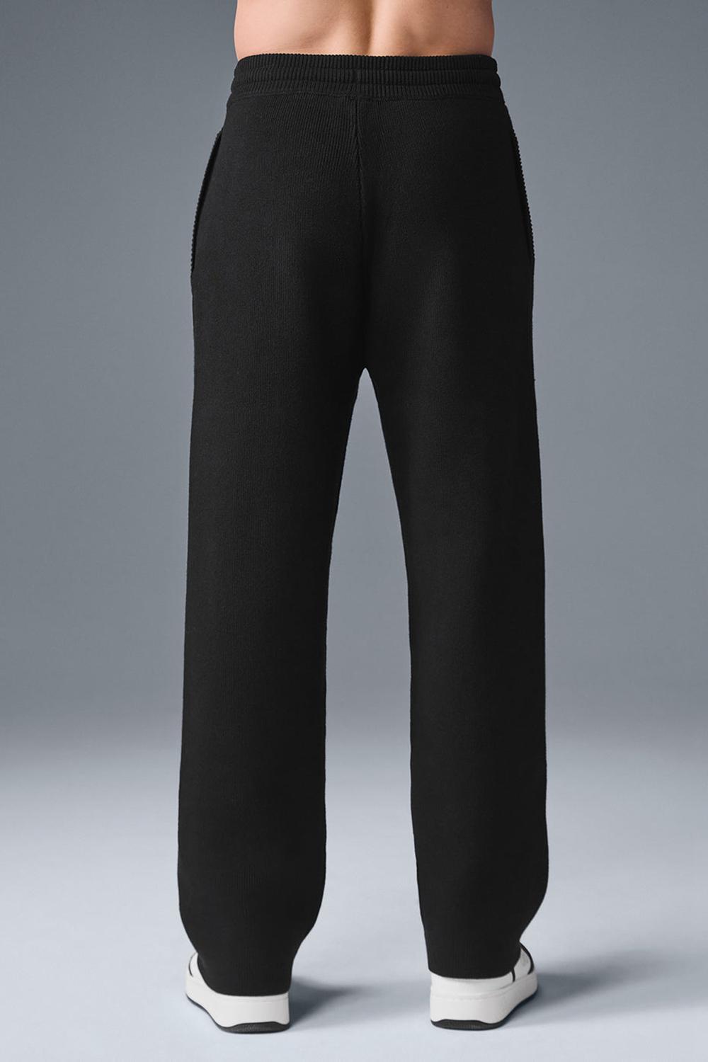 Black Men Alo Yoga Scholar Straight Leg Sweatpant | Australia  24807-YISP