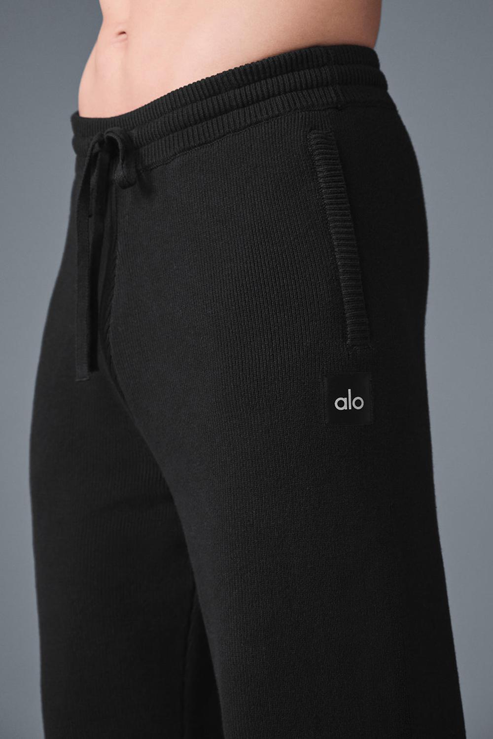 Black Men Alo Yoga Scholar Straight Leg Sweatpant | Australia  24807-YISP