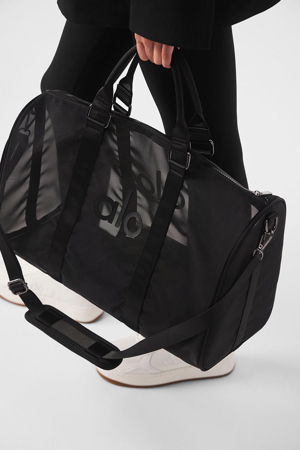 Black Men Alo Yoga Sheer Duffle Bag | Australia  57846-BAQV