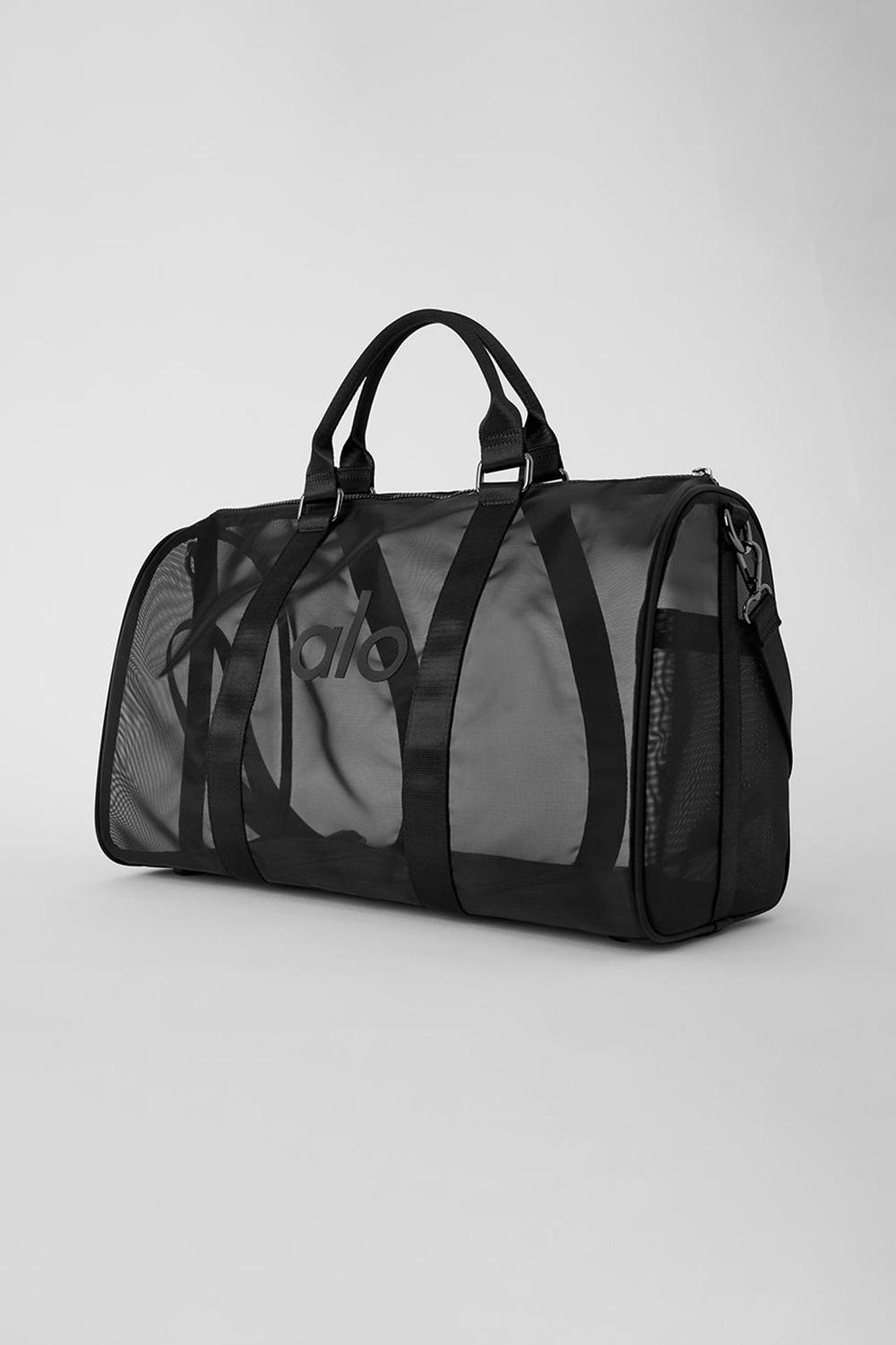 Black Men Alo Yoga Sheer Duffle Bag | Australia  57846-BAQV