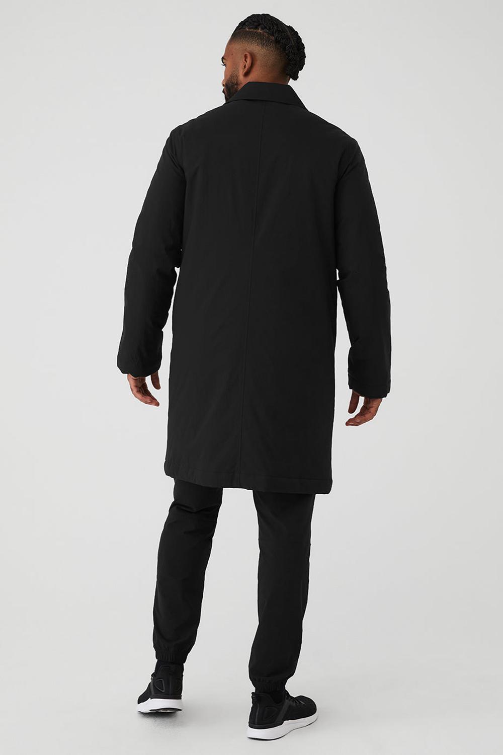 Black Men Alo Yoga Signature Overcoat | Australia  53967-ZVMG