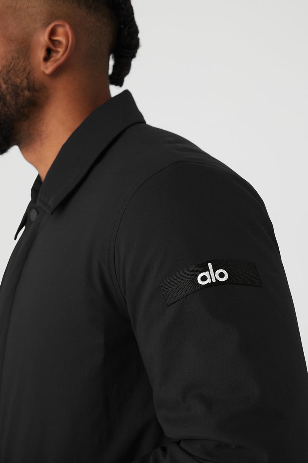 Black Men Alo Yoga Signature Overcoat | Australia  53967-ZVMG