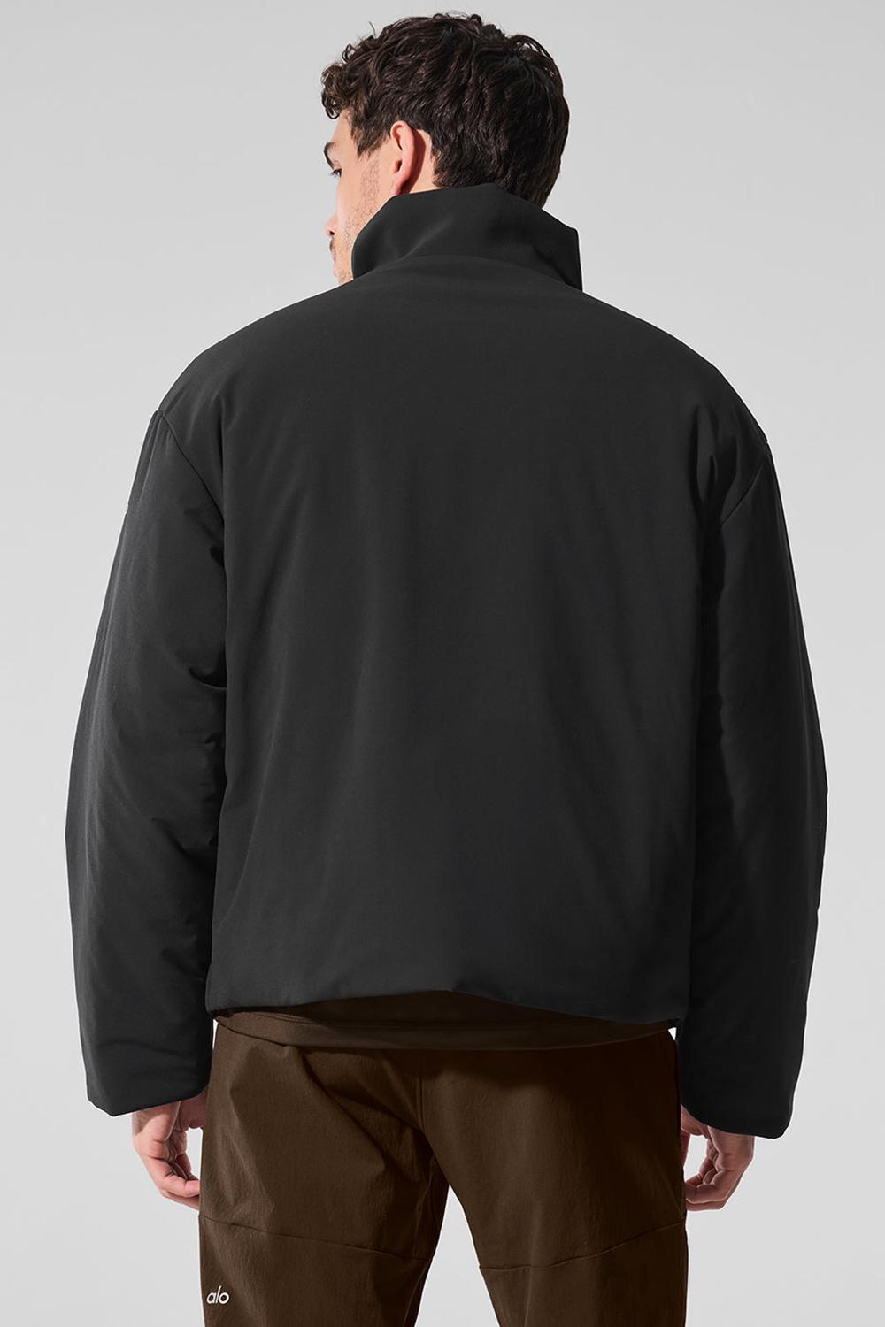 Black Men Alo Yoga Stretch Woven Notable Jacket | Australia  40582-AHIZ