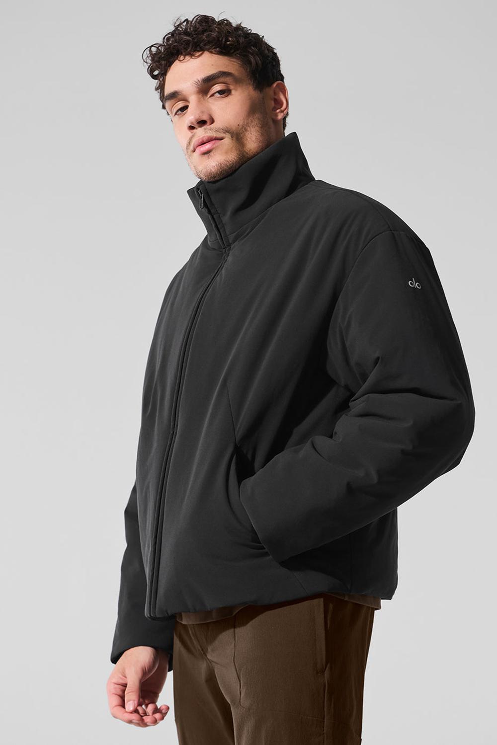 Black Men Alo Yoga Stretch Woven Notable Jacket | Australia  40582-AHIZ