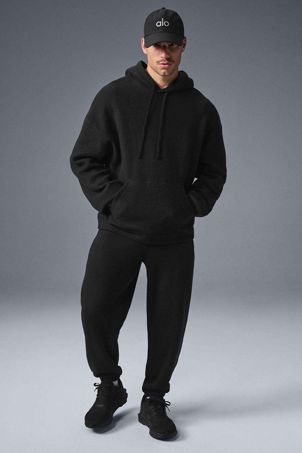 Black Men Alo Yoga Triumph Restore Hoodie | Australia  90154-ZNPC