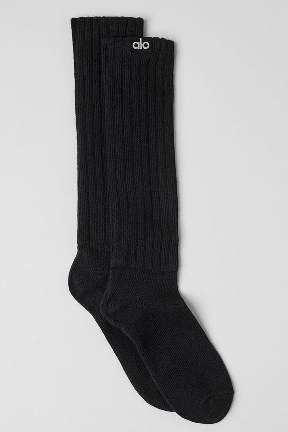 Black Men Alo Yoga Unisex Scrunch Sock | Australia  91547-GAZC