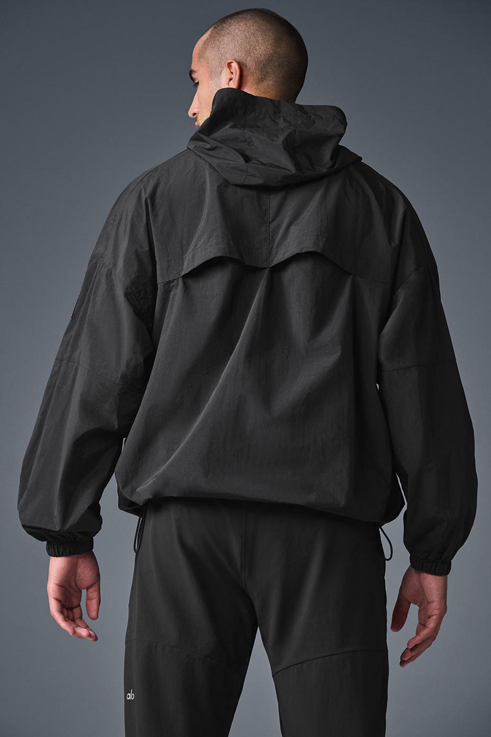 Black Men Alo Yoga Vantage Nylon Ripstop Track Jacket | Australia  10654-FZCI