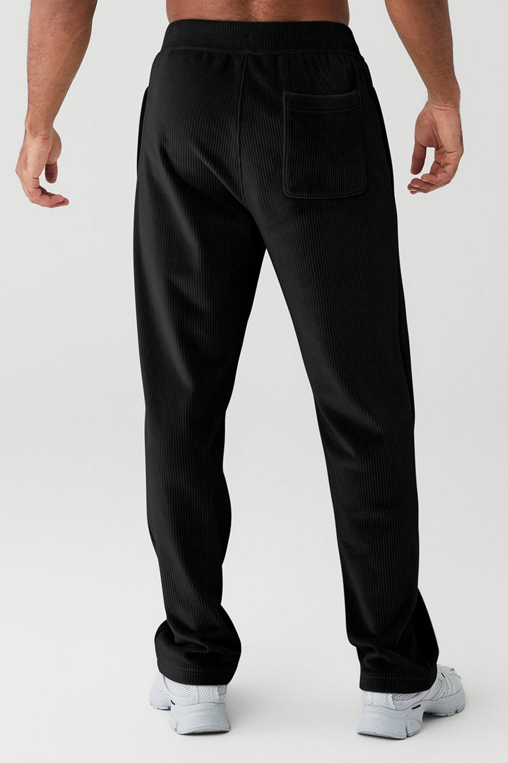 Black Men Alo Yoga Velour Baller Pant | Australia  25413-JGSZ