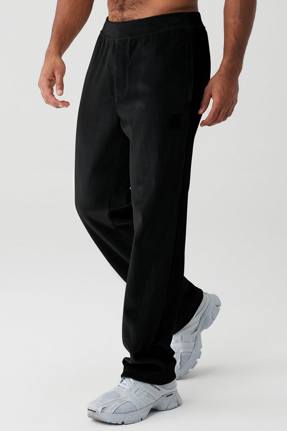 Black Men Alo Yoga Velour Baller Pant | Australia  25413-JGSZ