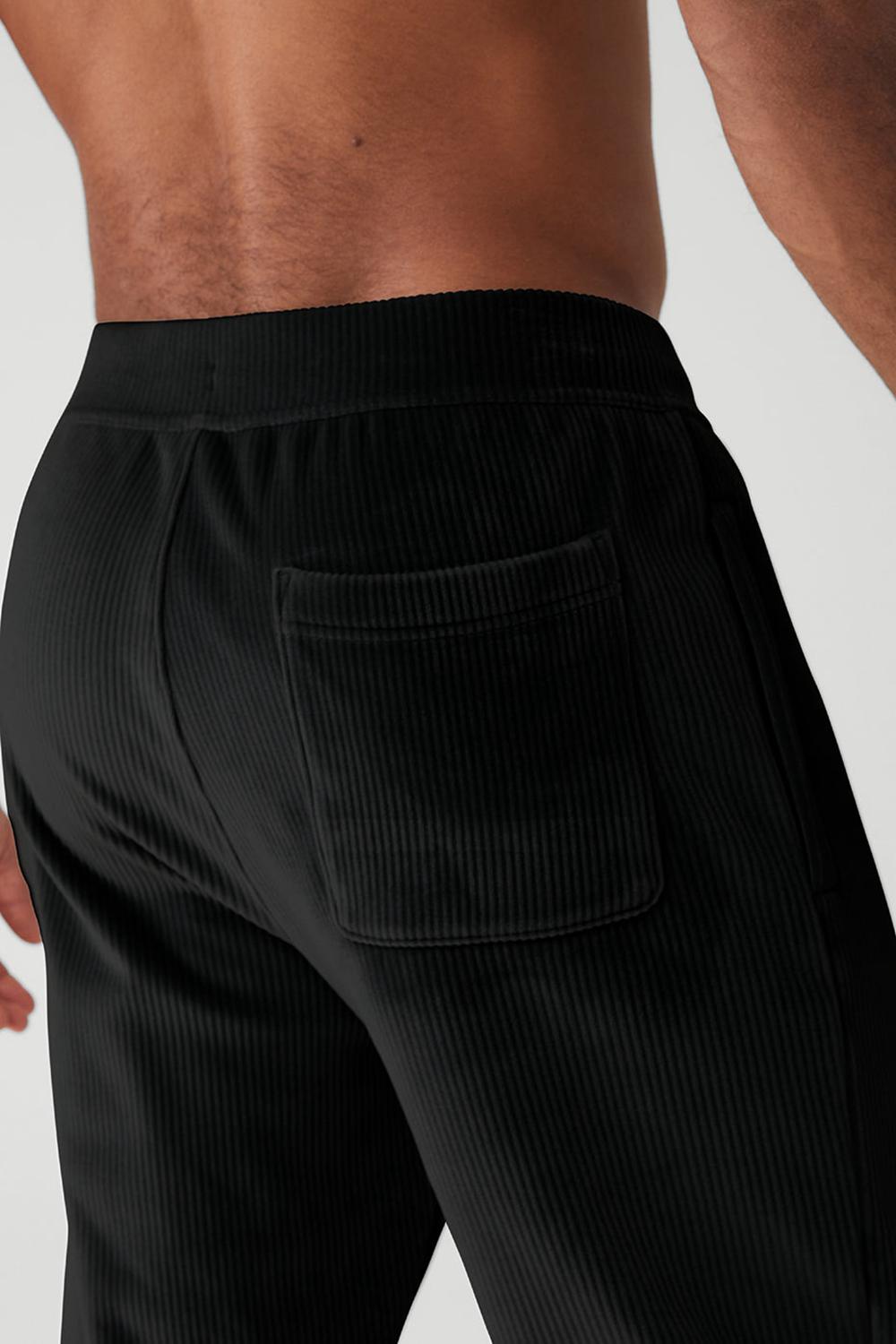 Black Men Alo Yoga Velour Baller Pant | Australia  25413-JGSZ