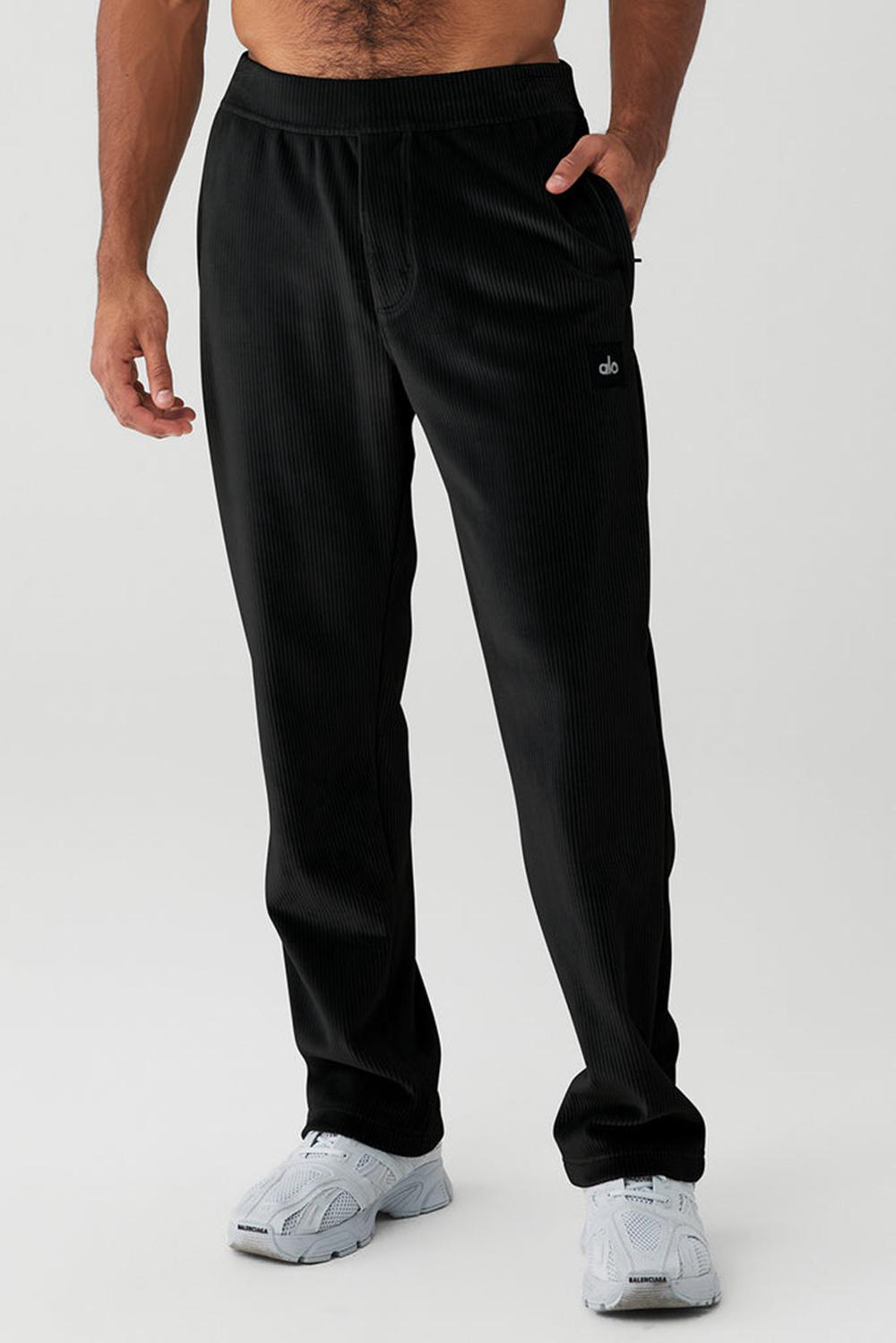 Black Men Alo Yoga Velour Baller Pant | Australia  25413-JGSZ