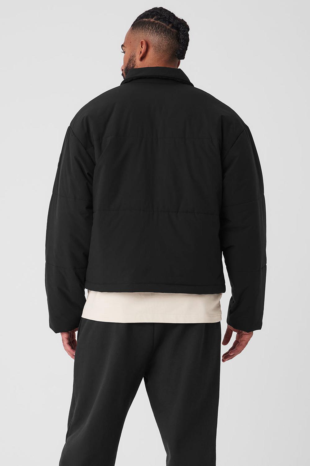 Black Men Alo Yoga Voyage Utility Cargo Jacket | Australia  16783-ZAUR