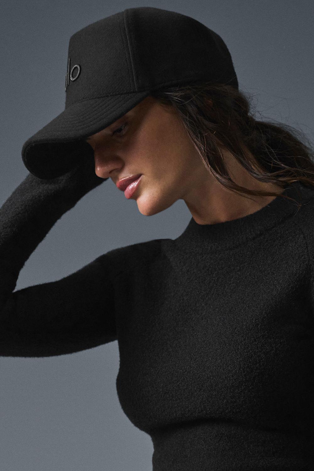 Black Men Alo Yoga Wool District Trucker Hat | Australia  30589-SJRM